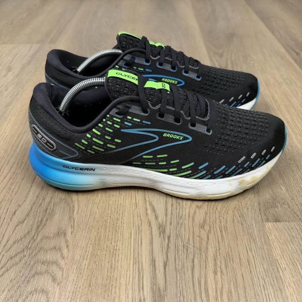 Brooks Glycerin GTS 20 Shoes Mens Size 12 Black Cushioned Running 1103821D006